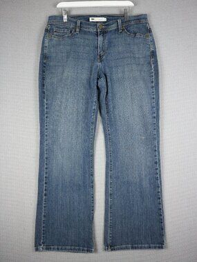 Levi's 529 Curvy Bootcut Women's Jeans Size 16 Blue Medium Wash Stretch Denim